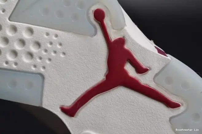 Bmlin Air Retro Jordan 6 white 384664-116 Maroon 0501